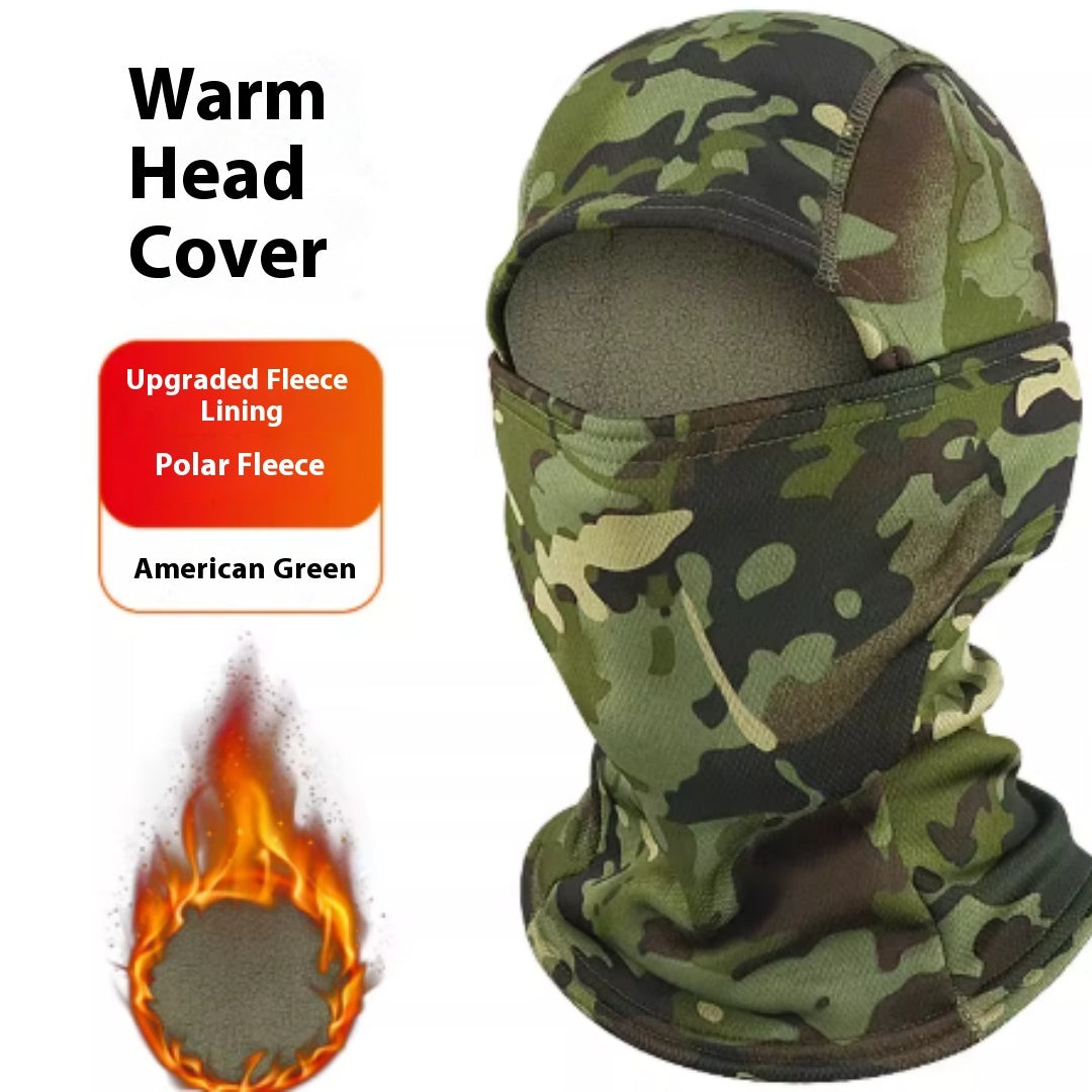 Full Face Mask Camouflage Hood Plus Fleece For Warmth