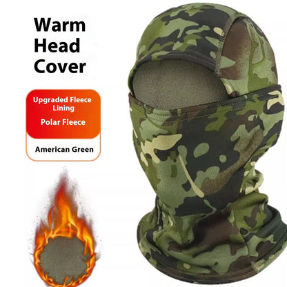 Full Face Mask Camouflage Hood Plus Fleece For Warmth