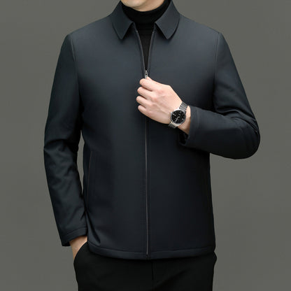 Middle-aged Father Business Casual Pure Color Cotton Clothing Tide