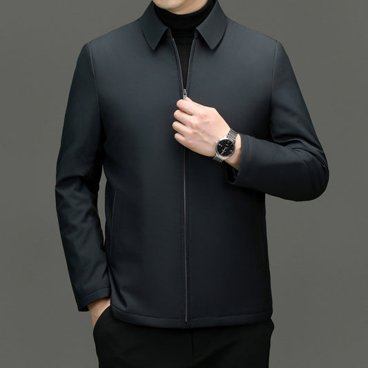 Middle-aged Father Business Casual Pure Color Cotton Clothing Tide