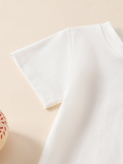 Summer Boys' And Kids' Popular Short Top Plaid Shorts Two-piece Set