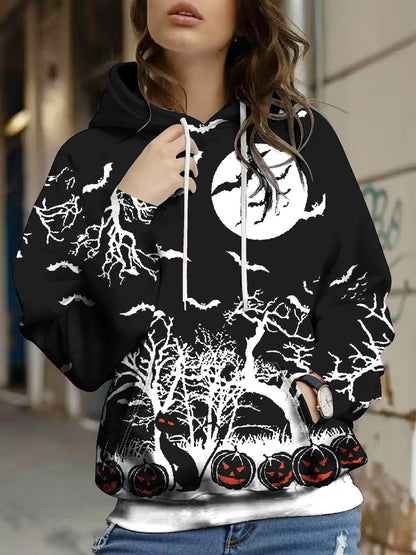 Autumn And Winter Halloween Digital Printed Hoodie