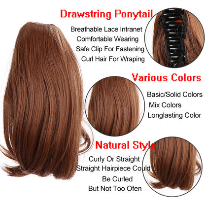 Short Ponytail Wig Grip Internet Celebrity Micro-roll Natural Braid