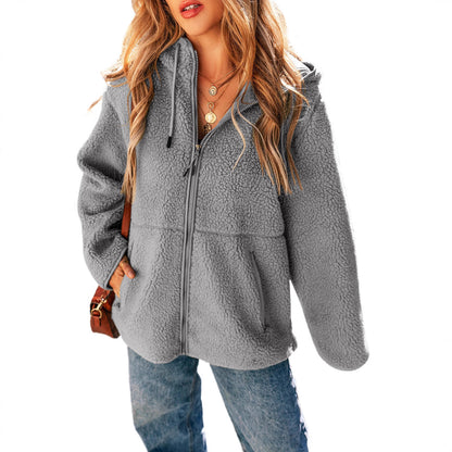 Women's Autumn And Winter Sweater Hooded Jacket