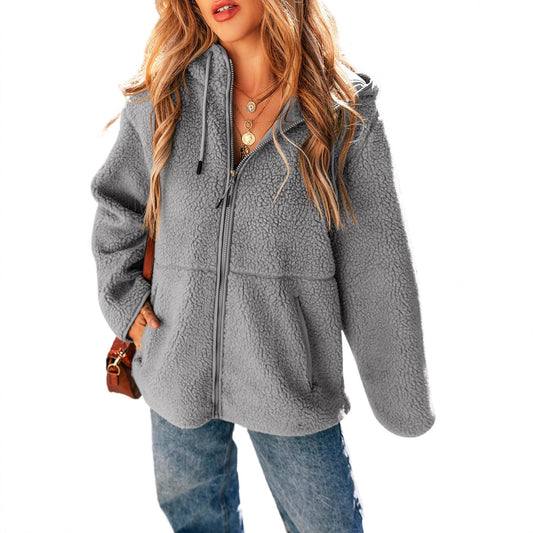 Women's Autumn And Winter Sweater Hooded Jacket