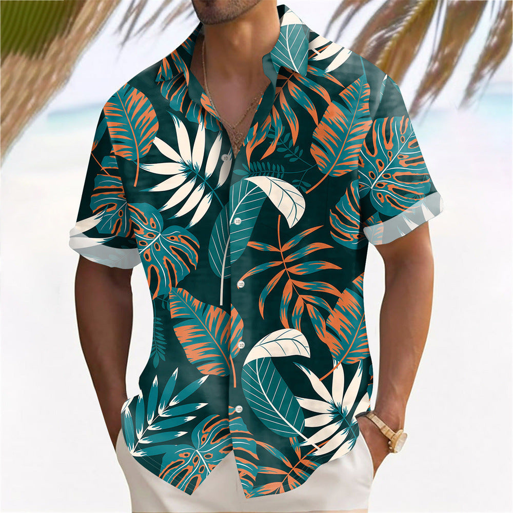 Hawaii Beach Men's Clothing Print Shirt Casual