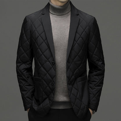 Winter Clothing Down Jacket Men's Lapel Thick Warm Jacket