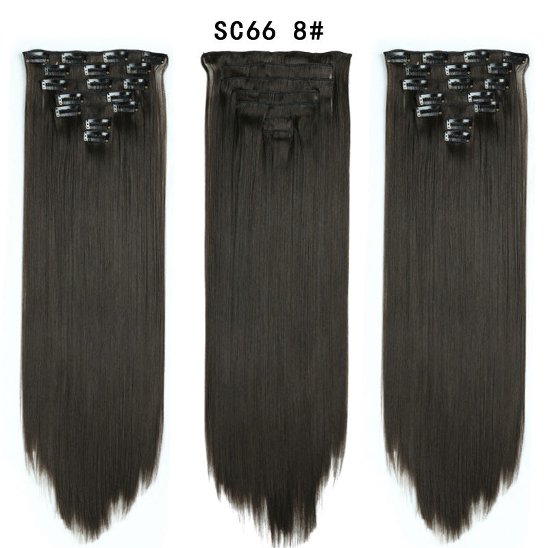 16 Card Seven-piece Hairpiece Clip Wig Beauty Chemical Fiber Wig Set Hair Extension