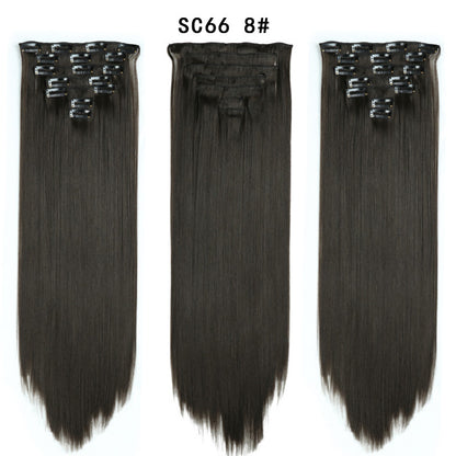 16 Card Seven-piece Hairpiece Clip Wig Beauty Chemical Fiber Wig Set Hair Extension