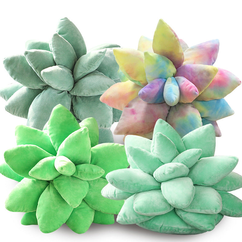Lifelike Succulent Plants Plush Stuffed Toys Soft Doll Creative Potted Flowers Pillow Chair Cushion For Girls Kids Gift