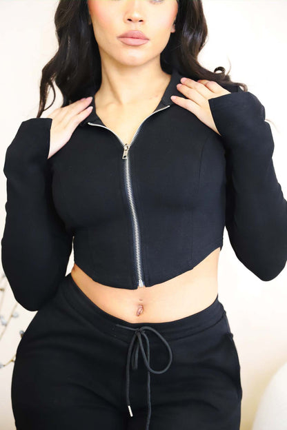 Women's Casual Tight Sportswear Multi-pocket Top Pants Suit