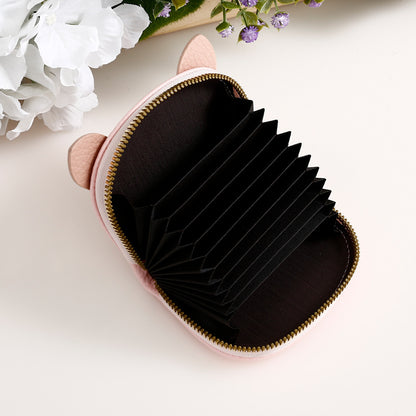 Anti-degaussing Card Holder Cartoon Organ Document Package Mini Pig Student Coin Purse