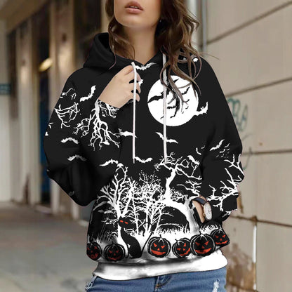 Autumn And Winter Halloween Digital Printed Hoodie