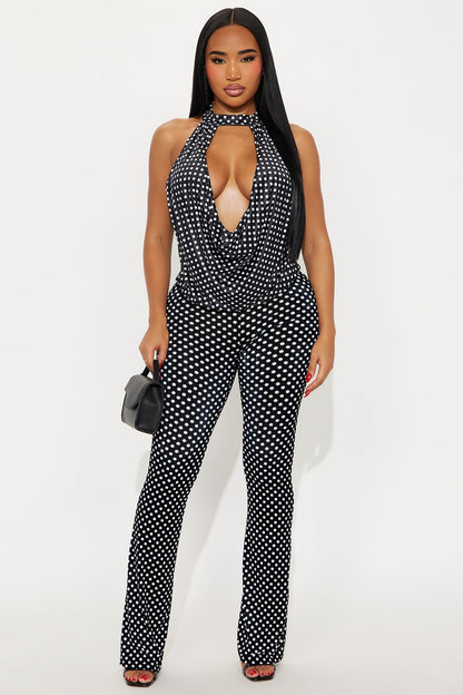 Women's Spot Print Chest-wrapped Hanging Suit