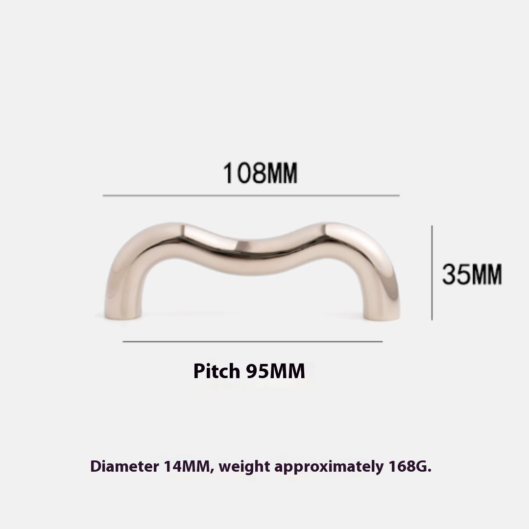 Minimalist Cabinet Handle Titanium Silver Wardrobe Cabinet