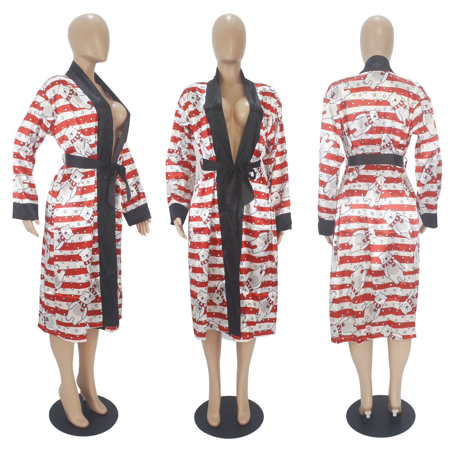 Women's Sexy Loose Pajamas Coat Skirt Nightdress