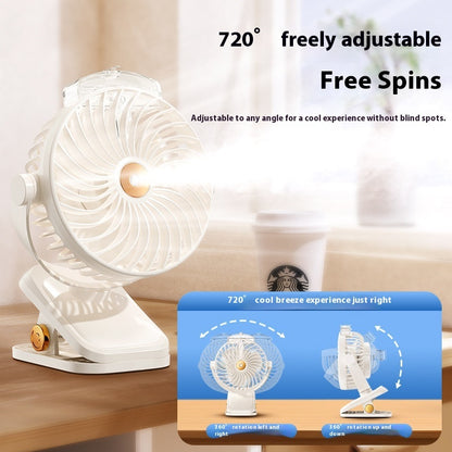 Portable Home USB Charging Spray Clip Little Fan