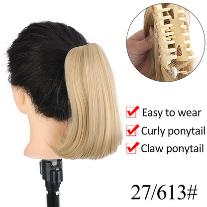 Short Ponytail Wig Grip Internet Celebrity Micro-roll Natural Braid