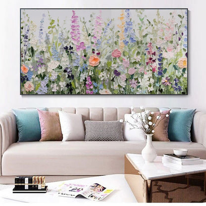 Handmade Knife Flowers Oil Painting Image On Canvas Without Border Picture Wall Art Decoration Retro Abstract For Home Room Decor