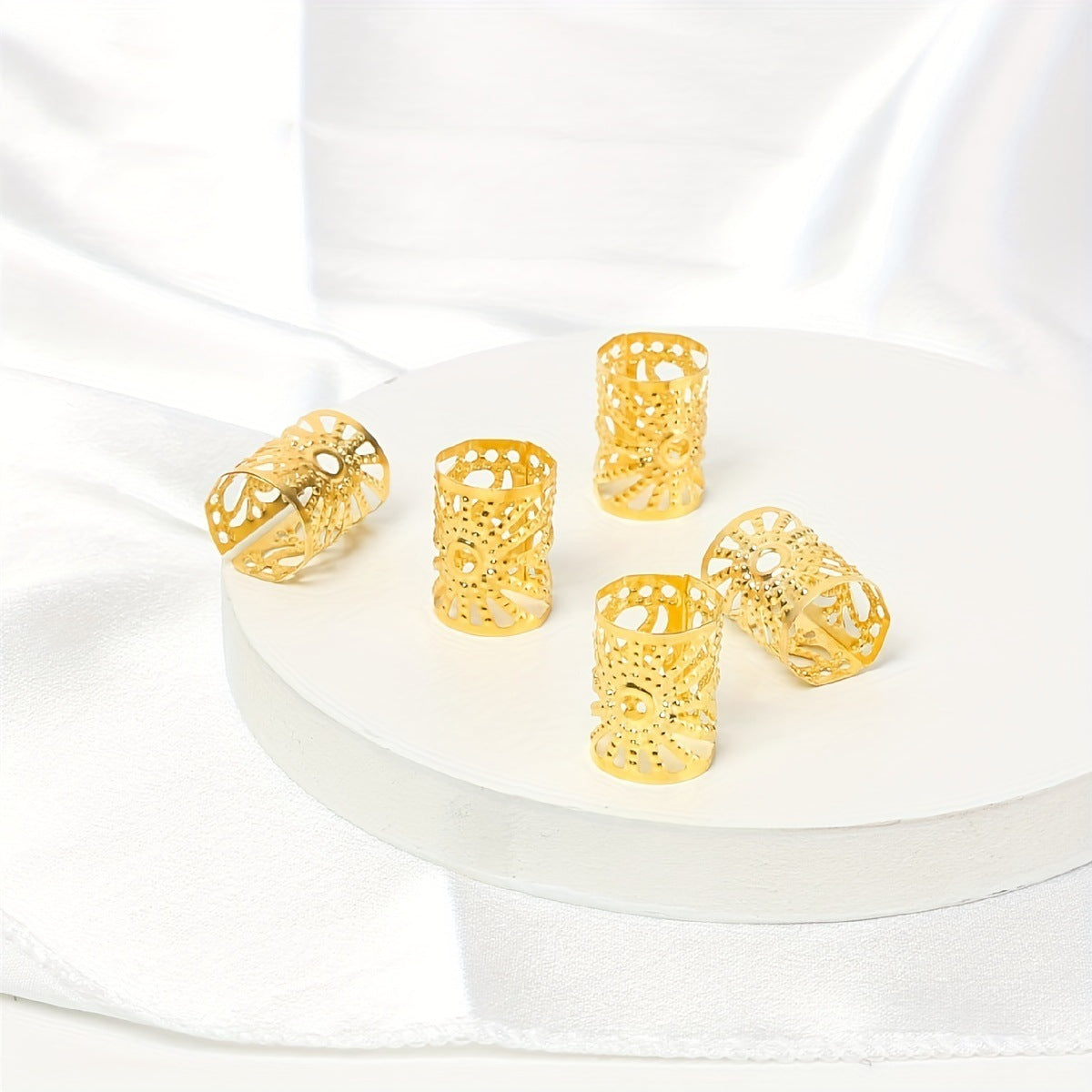 DIY Wig Dreadlocks Ornament Accessories Metal Geometry Mesh Braid Hair Clip