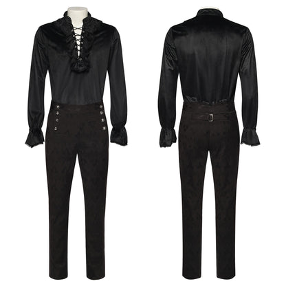 European And American Men's Pleated Shirt Medieval Clothing Steampunk