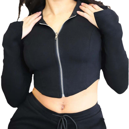 Women's Casual Tight Sportswear Multi-pocket Top Pants Suit