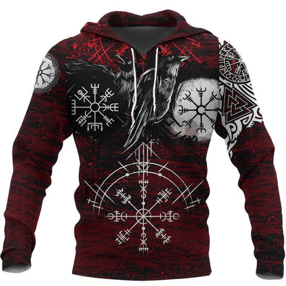Spring And Autumn 3D Sweater Viking Warrior Printed Street Fashion Hoodie Men's Clothing