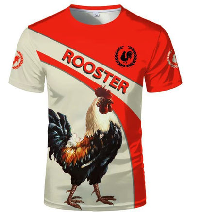 Men's Sports Casual T-shirt Street Trend Clothing Polyester 3D Short Sleeve