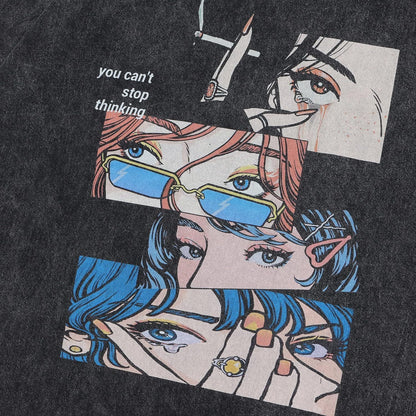 Retro Cotton-padded Clothes T-shirt Street Hip Hop Casual Short Sleeve Men Clothing Top