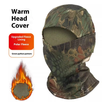 Full Face Mask Camouflage Hood Plus Fleece For Warmth