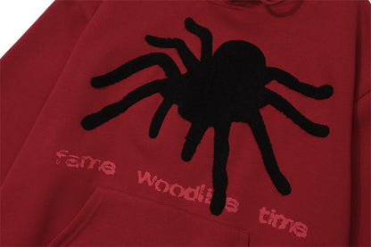 Spider Web Printed Sweater Men's Autumn And Winter Clothing