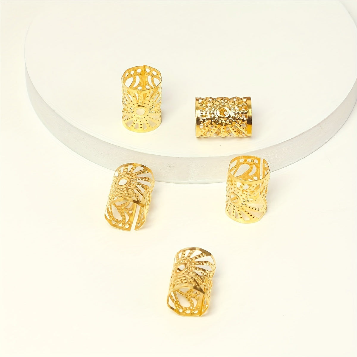 DIY Wig Dreadlocks Ornament Accessories Metal Geometry Mesh Braid Hair Clip