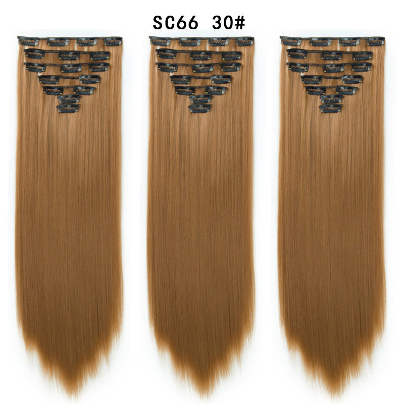 16 Card Seven-piece Hairpiece Clip Wig Beauty Chemical Fiber Wig Set Hair Extension