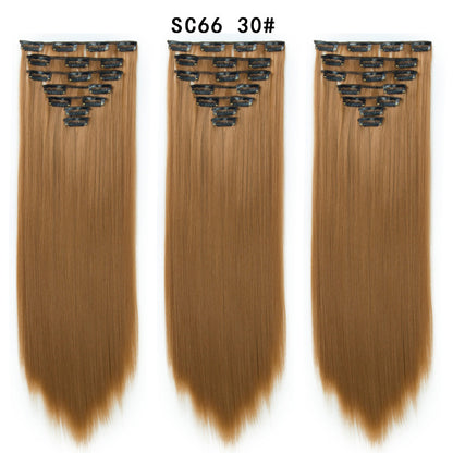 16 Card Seven-piece Hairpiece Clip Wig Beauty Chemical Fiber Wig Set Hair Extension