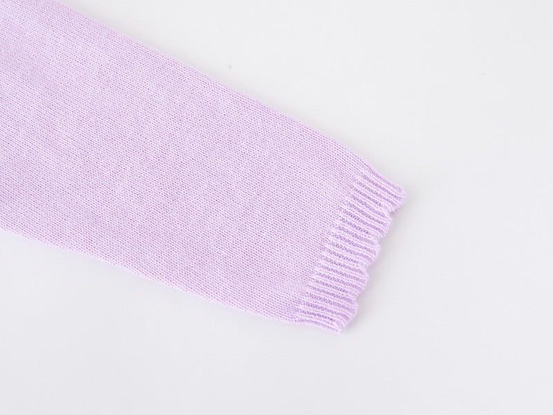 New Korean Style Round Neck Girl's Knitted Cardigan Coat Medium And Large Kids' Sweater Shawl