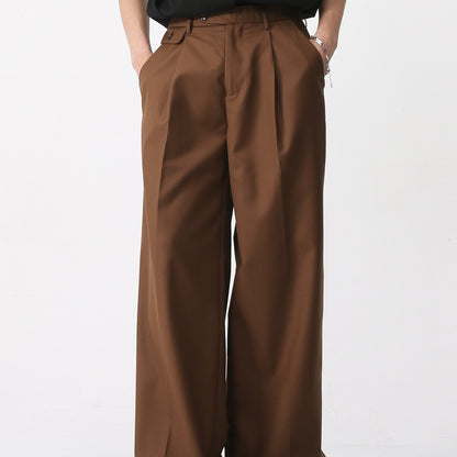 Men's Clothing Casual Suit Pants Straight Retro Simple