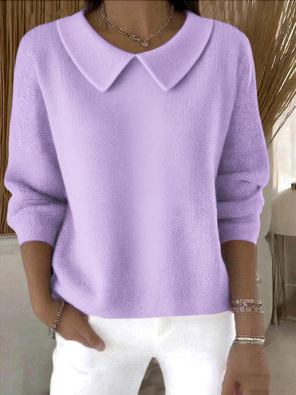 New Women's Loose Casual Solid Color Long Sleeve