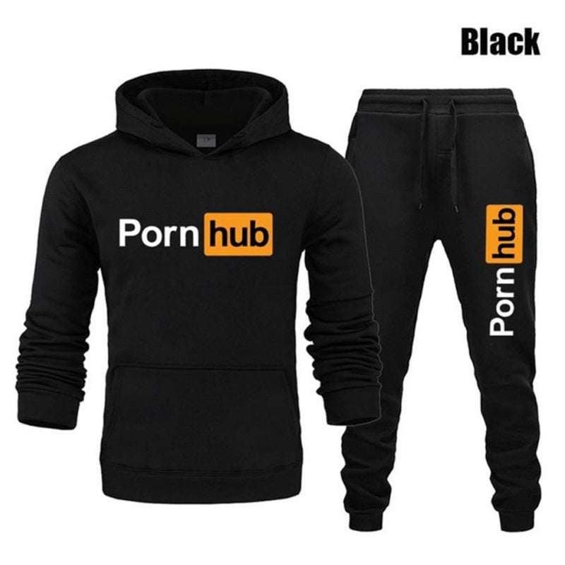 Fall Winter Men's Sportswear Fleece Hoodie Set