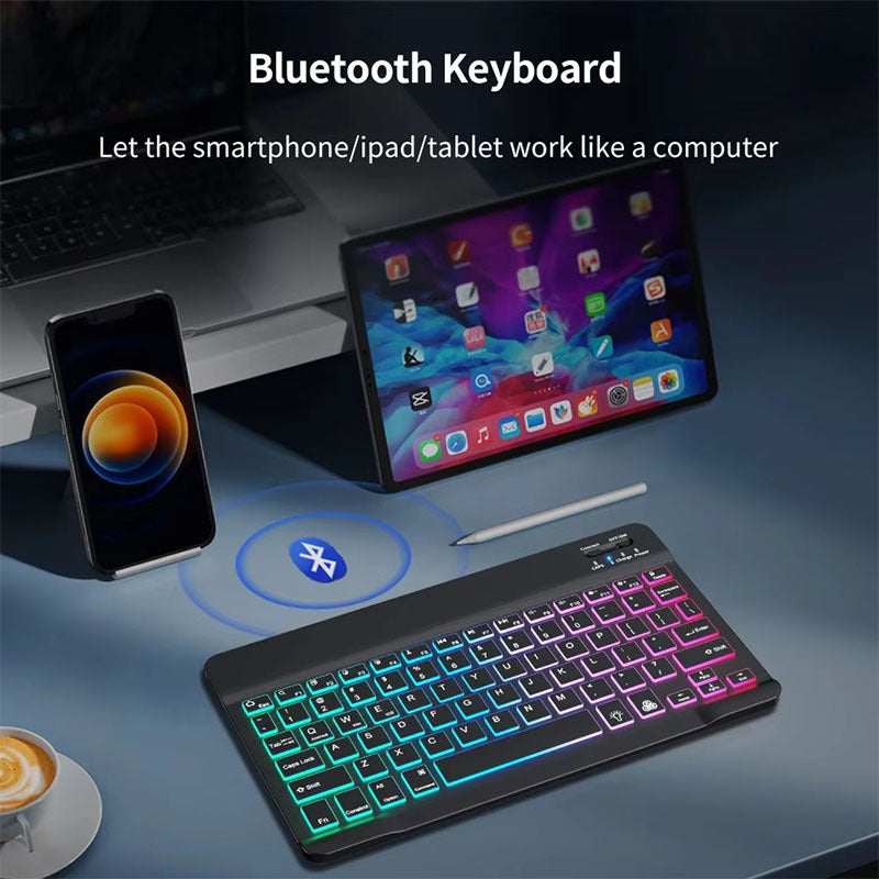 Wireless Bluetooth Keyboard RGB Colorful Backlight