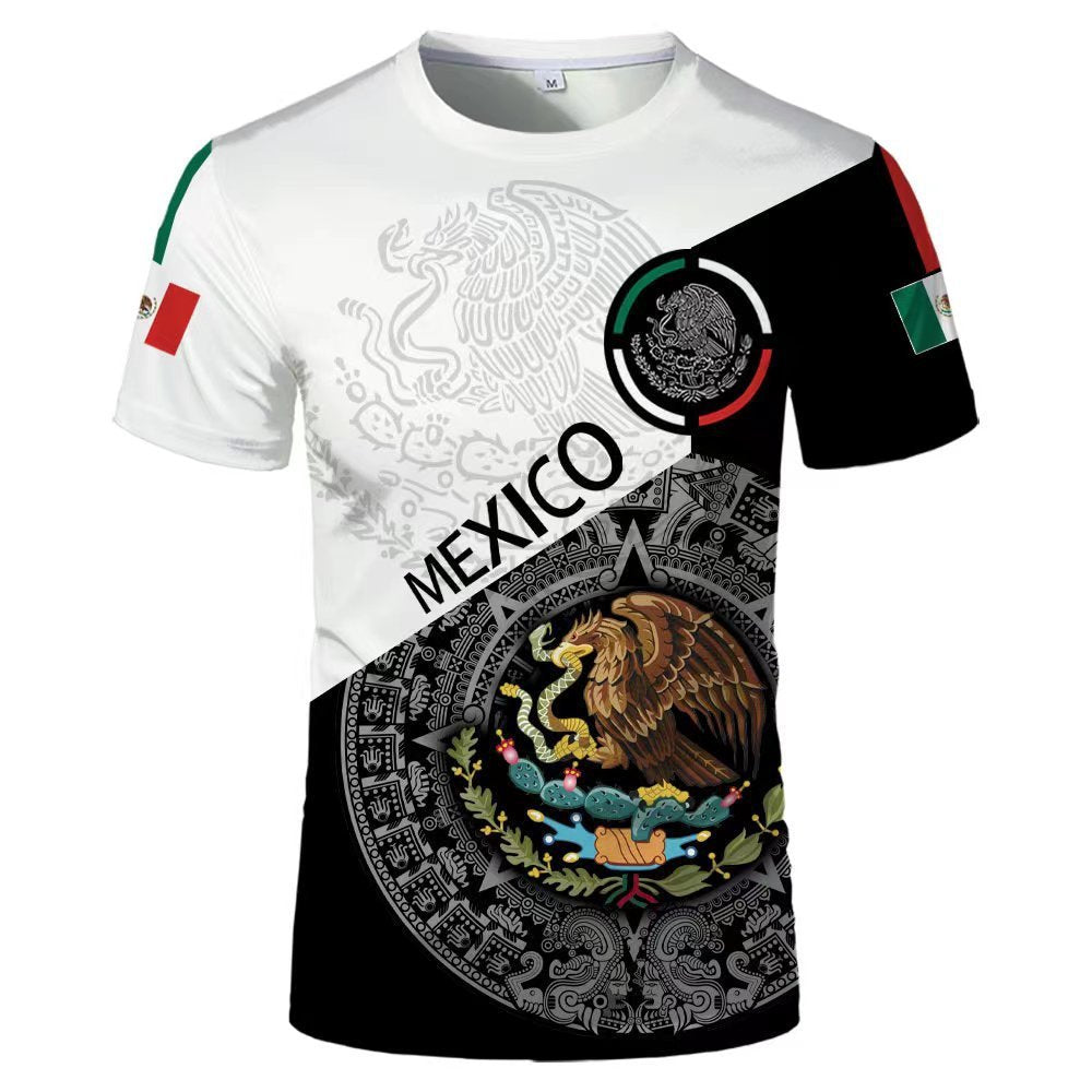 Men's Sports Casual T-shirt Street Trend Clothing Polyester 3D Short Sleeve