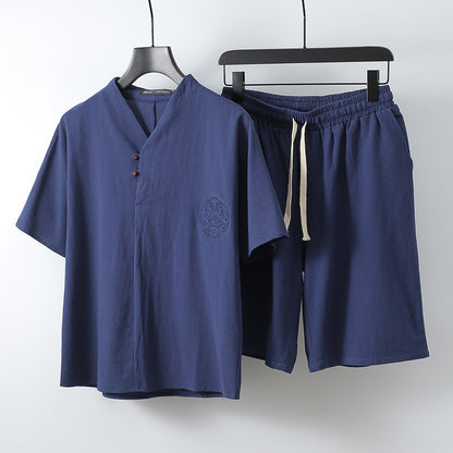 Loose Linen Menswear Clothing Two-piece Set