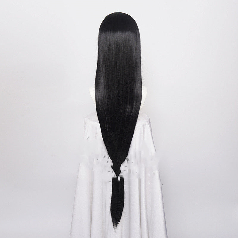 Women's High Temperature Silk Wig 1 Meter Black