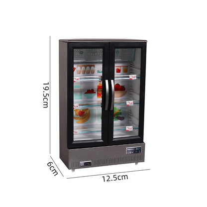 Children's Mini Simulation Double Door Large Refrigerator