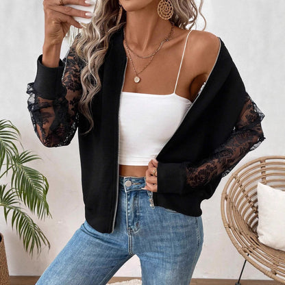 Long Sleeve Baseball Collar Jacket Top