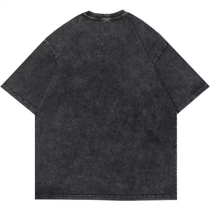 Retro Cotton-padded Clothes T-shirt Street Hip Hop Casual Short Sleeve Men Clothing Top