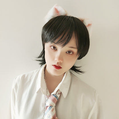 Men's And Women's Wolf Tail Chemical Fiber Wig