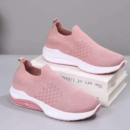 Soft Bottom Comfortable Breathable Fly Woven Mesh Casual Shoes For Women