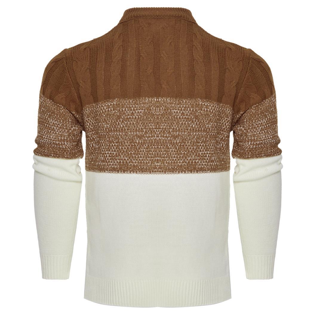 Men's Knitted Sweater Fashion Long-sleeved Pullover Tops Fall And Winter Clothing