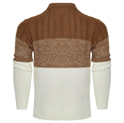 Men's Knitted Sweater Fashion Long-sleeved Pullover Tops Fall And Winter Clothing