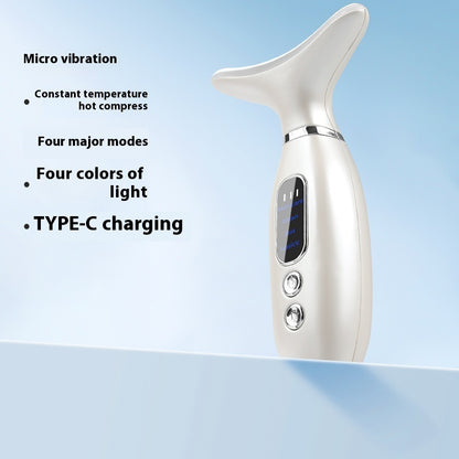 Electroplating Neck Beauty Instrument Vibration Hot Compress V Face Beauty Instrument